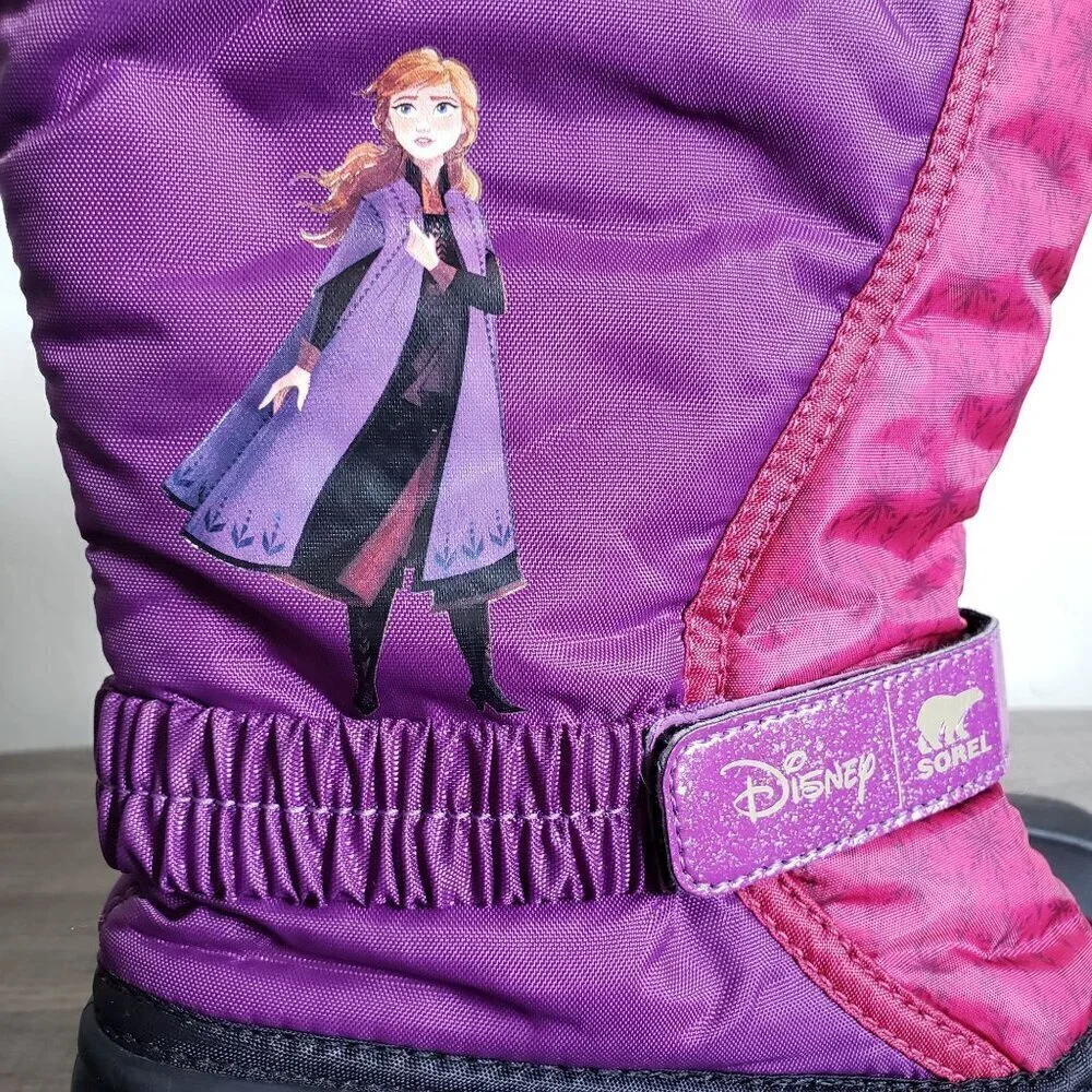 Sorel x Disney Flurry Frozen 2 Anna Snow Boot Purple/Pink/Black Size Big Girls 4